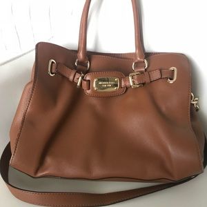 Michael Kors Leather Hamilton Luggage LG EW Tote